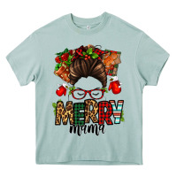 Arona Christmas merry mama messy bun Heavy Core Tee - Jasminsmagicworld