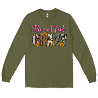 Army Green beautiful crazy Long Sleeve Tee - OliviaCreatesArt