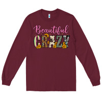 Burgundy beautiful crazy Long Sleeve Tee - OliviaCreatesArt
