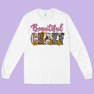 Beautiful Crazy Long Sleeve Tee Designed By Oliviacreatesart