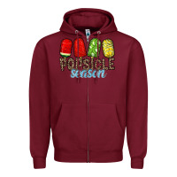 Burgundy popsicle season Zipper Hoodie - RacoonDesign