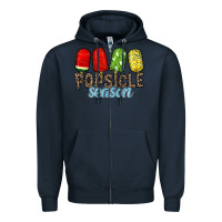 Navy popsicle season Zipper Hoodie - RacoonDesign