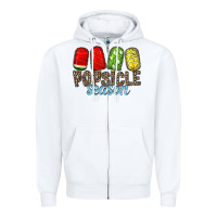 White popsicle season Zipper Hoodie - RacoonDesign