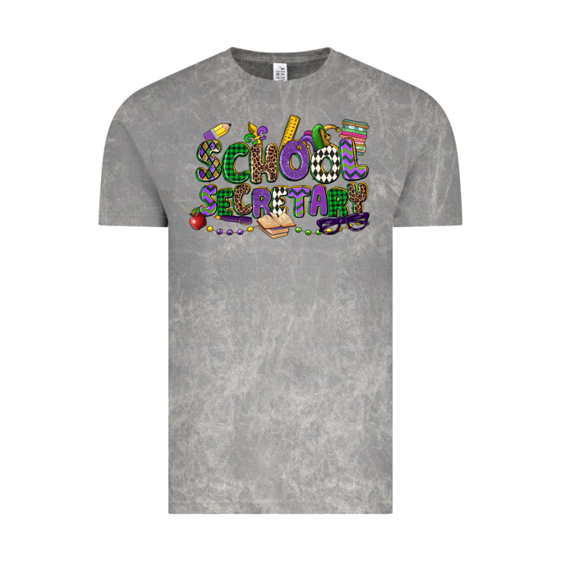 School Secretary Mardi Gras Vintage Tee by CowGirlArtShop | Teevron