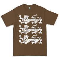 Cacao Retro Three England Lions Vintage Souvenir Premium Tee - trangStudio
