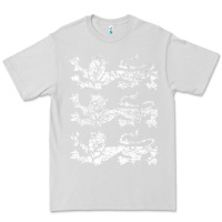 Dove Grey Retro Three England Lions Vintage Souvenir Premium Tee - trangStudio