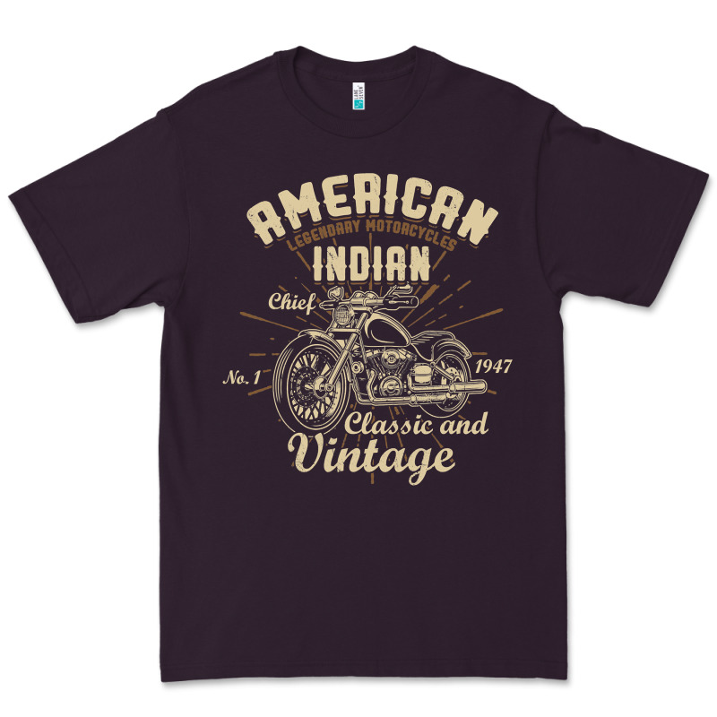 Retro Vintage American Motorcycle Indian For Old Biker Premium Tee by trangStudio | Teevron