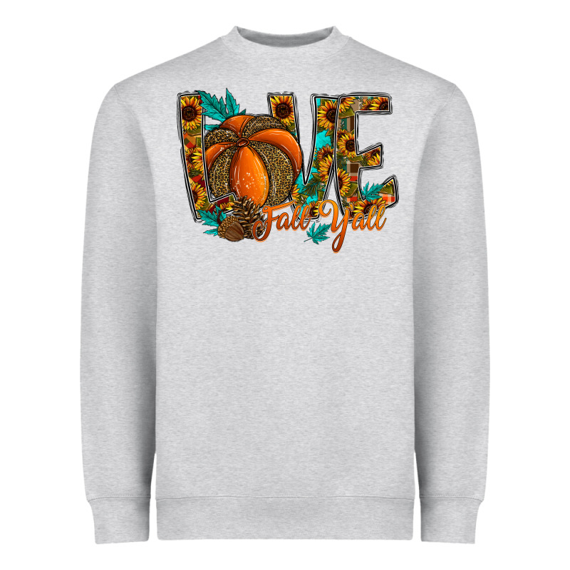 Love Fall Y'all Heavyweight Sweatshirt by CowhideDigitalArt | Teevron