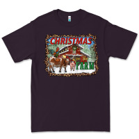 Plum Christmas on the farm Premium Tee - RanaPortraitStore