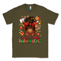 Army Green santas favorite pharmacist afro messy bun Classic Tee - texasbilliewilder