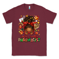 Burgundy santas favorite pharmacist afro messy bun Classic Tee - texasbilliewilder