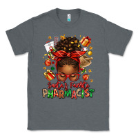 Charcoal Heather santas favorite pharmacist afro messy bun Classic Tee - texasbilliewilder