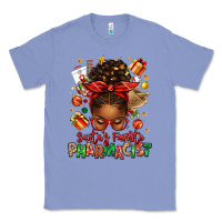 Colony Blue santas favorite pharmacist afro messy bun Classic Tee - texasbilliewilder