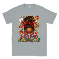 Heather Grey santas favorite pharmacist afro messy bun Classic Tee - texasbilliewilder