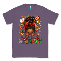 Lavender santas favorite pharmacist afro messy bun Classic Tee - texasbilliewilder