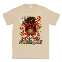 Mushroom santas favorite pharmacist afro messy bun Classic Tee - texasbilliewilder