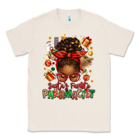 Natural santas favorite pharmacist afro messy bun Classic Tee - texasbilliewilder