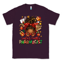 Plum santas favorite pharmacist afro messy bun Classic Tee - texasbilliewilder