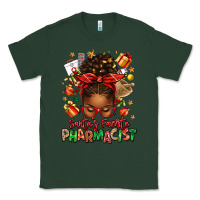 Sports Green santas favorite pharmacist afro messy bun Classic Tee - texasbilliewilder