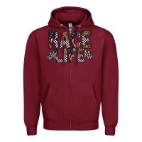 Burgundy race life Zipper Hoodie - RacoonDesign
