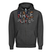Charcoal Heather race life Zipper Hoodie - RacoonDesign