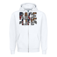 White race life Zipper Hoodie - RacoonDesign