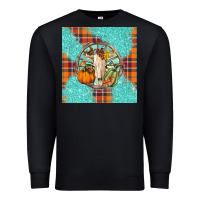 Black fall bull skull Premium Sweatshirt - BarkalooDesign