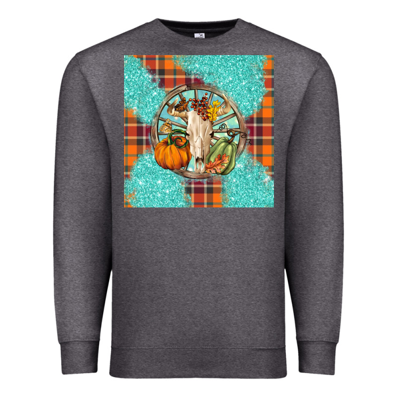 Fall Bull Skull Premium Sweatshirt by BarkalooDesign | Teevron