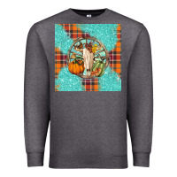 Charcoal Heather fall bull skull Premium Sweatshirt - BarkalooDesign