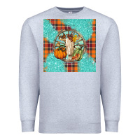 Heather Grey fall bull skull Premium Sweatshirt - BarkalooDesign