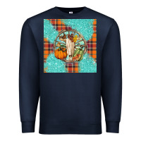 Navy fall bull skull Premium Sweatshirt - BarkalooDesign