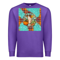 Purple fall bull skull Premium Sweatshirt - BarkalooDesign
