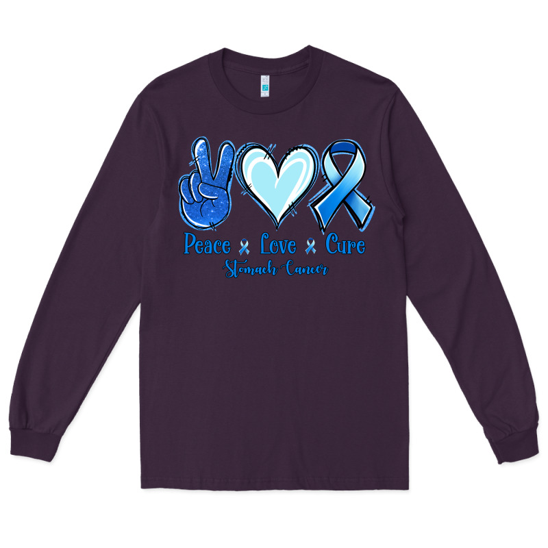 Peace Love Cure Stomach Cancer Long Sleeve Tee by Jasminsmagicworld | Teevron