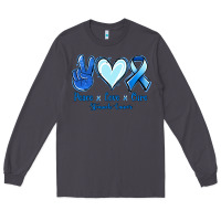 Smoke Peace Love Cure Stomach Cancer Long Sleeve Tee - Jasminsmagicworld
