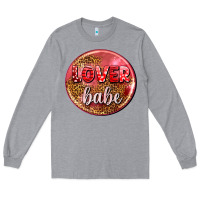 Heather Grey lover babe olivia Long Sleeve Tee - OliviaCreatesArt