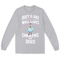 Moon Dust Just A Girl Who Loves Chickens And Dogs Gift Women Long Sleeve Tee - trangStudio
