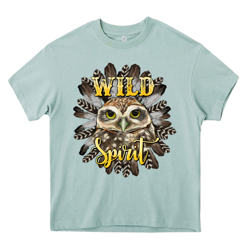 Wild Spirit Owl Heavy Core Tee by BarkalooDesign | Teevron