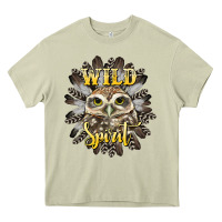 Mossy wild spirit owl Heavy Core Tee - BarkalooDesign