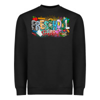 Black Precschool Teacher Heavyweight Sweatshirt - CowhideDigitalArt