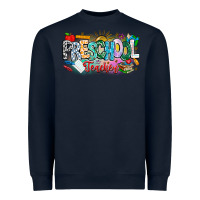 Navy Precschool Teacher Heavyweight Sweatshirt - CowhideDigitalArt
