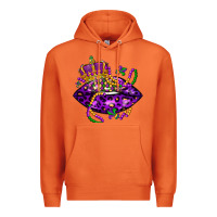 Carrot mardi gras lips Premium Hoodie - LillyAllenDesigns