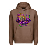 Chestnut mardi gras lips Premium Hoodie - LillyAllenDesigns