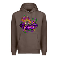 Coffee mardi gras lips Premium Hoodie - LillyAllenDesigns
