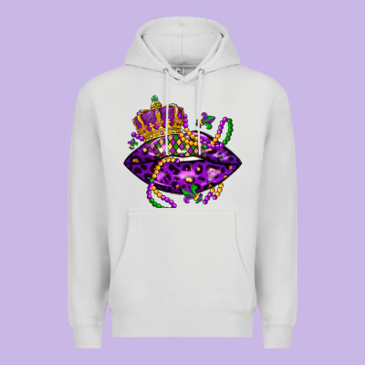 Mardi Gras Lips Premium Hoodie Designed By Lillyallendesigns