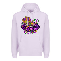 Lilac mardi gras lips Premium Hoodie - LillyAllenDesigns