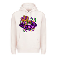 Pale Pink mardi gras lips Premium Hoodie - LillyAllenDesigns