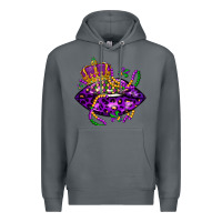 Rock mardi gras lips Premium Hoodie - LillyAllenDesigns