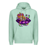 Seafoam mardi gras lips Premium Hoodie - LillyAllenDesigns