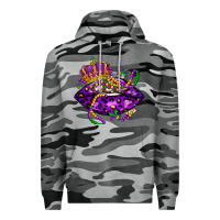 Slate Camo mardi gras lips Premium Hoodie - LillyAllenDesigns