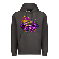 Smoke mardi gras lips Premium Hoodie - LillyAllenDesigns